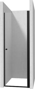 Deante Kerria Plus, usa de dus cu 1 canat 50x200 cm, sticla transparenta 6 mm, profil negru, DEA-KTSWN45P