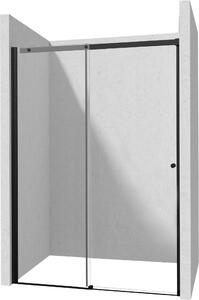 Deante Kerria Plus, usa de dus culisanta cu deschidere 180x200 cm, sticla transparenta 6mm, profil negru, DEA-KTSPN18P