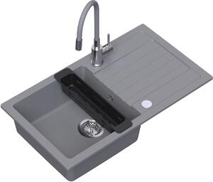 Ruvetti Natu Maxi chiuveta cu baterie și accesorii gri/oțel LP_3200-NM7744GR_W