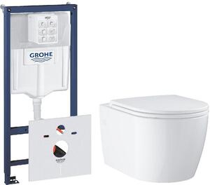 Set vas WC cu capac soft-close Grohe Start 103848SH00, cadru încastrat Grohe Rapid SL 38539001