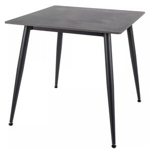Masa de dining RION 80x80 cm cu blat ceramic, marmura neagra