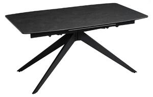 Masa extensibila COSMO, negru, sticla/ceramica/metal, 180/240x90x76 cm