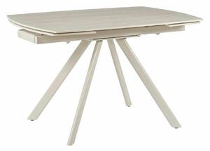 Masa extensibila URSA, grej cu efect de piatra travertin, ceramica/met
