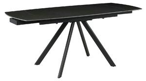 Masa extensibila URSA, negru cu efect de marmura, ceramica/metal, 125/