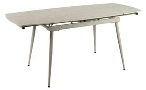 Masa extensibila VELA, grej cu efect de piatra travertin, ceramica/met