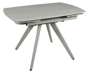 Masa extensibila VIGO, grej cu efect de piatra, ceramica/metal, 120/18