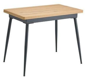Masa extensibila SMART, stejar/negru, 60/120x93x77 cm
