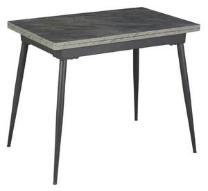 Masa extensibila SMART, gri cu efect de marmura/negru, 60/120x93x77 cm