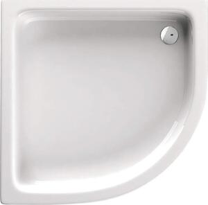 Deante Plus II, cadă de duș pătrată din acril cu picioare 80x80x26 cm, adâncime 12 cm, alb, KTU_032B