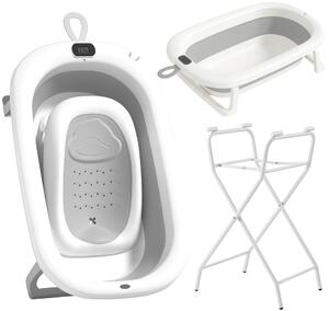 JAKS Cădiță pentru baie cu accesorii gri Olaf Variante de tăviță: Cădiță pentru baie + șezlongel + suport