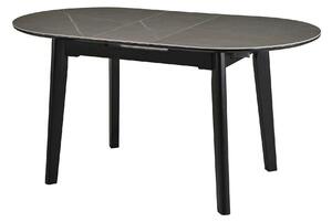 Masa extensibila ARES, gri cu efect de marmura/negru, ceramica/metal
