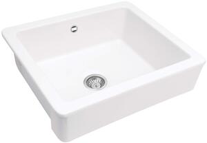 Deante Sabor, fermă chiuvetă ceramică 1 cameră 615x485x200mm, alb, DEA-ZCB_610H