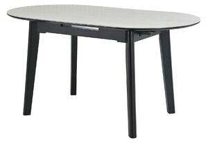 Masa extensibila ARES, bej cu efect de piatra travertin/negru, ceramic