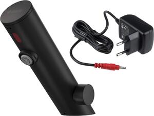 Deante Sense, robinet pentru chiuvetă fără atingere cu control al temperaturii, alimentare 230/6V, negru mat, DEA-BQR_N29V