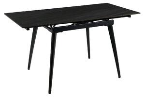 Masa extensibila REEF, gri antracit cu efect de piatra/negru, ceramica