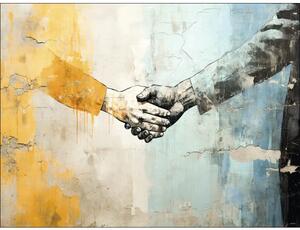 Tablou canvas Shake Hands 57x77 cm