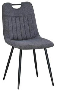 Scaun KIP, gri/negru, stofa clasica/metal, 45x59x89 cm