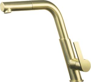 Deante Silia, baterie pentru chiuveta cu spray extractibil, auriu mat, DEA-BQS_R73M