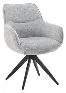 Scaun rotativ TURIN, gri deschis/negru, stofa clasica/metal, 65x62x86