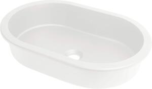Deante Silia, chiuveta granit pentru incasare de jos 588x390x145 mm, alb mat, DEA-CQS_AU6U