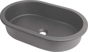 Deante Silia, chiuveta granit pentru incasare pe/sub placa 588x390x145 mm, antracit metalic, DEA-CQS_TU6U