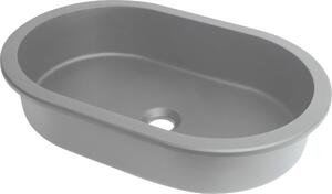 Deante Silia, chiuveta granit pentru incasare de jos 588x390x145 mm, gri metalic, DEA-CQS_SU6U