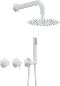 Deante Silia, set de duș ascuns cu cabină de duș - cu robinet orizontal, alb, DEA-NQS_A0YK