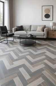 Linoleum Model Parchet Venice 961, Latime 200 cm, Gri Bej 200 x 300