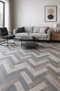Linoleum Model Parchet Venice 961, Latime 200 cm, Gri Bej 200 x 200