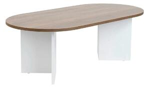 Masuta cafea SABLE, nuc/alb, PAL, 119x60x40 cm