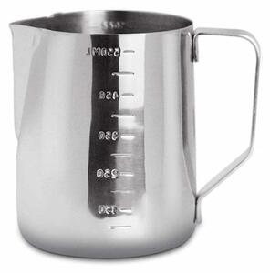 Cana gradata din inox Pufo, latiera pentru spumare lapte, cappuccino, tip ulcior barista cu maner, 550 ml