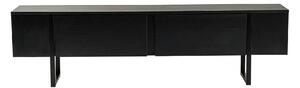Comoda TV SERENITY, negru, PAL/metal, 180x30x50 cm