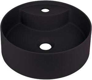 Deante Silia, chiuveta blat cu orificiu pentru robinet 360x360x125mm, negru mat, DEA-CQS_NU4B