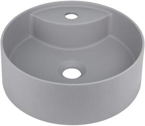 Deante Silia, chiuveta blat cu orificiu pentru robinet 360x360x125mm, gri metalic, DEA-CQS_SU4B