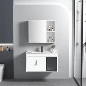 Set mobilier de baie cu lavoar Paris 60cm White