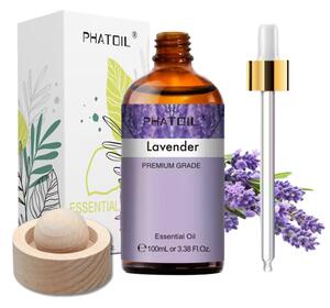 Phatoil Ulei Esențiale Premium – Cadou cu odorizant din lemn 100 ml – Lavandă