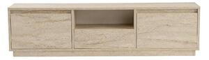 Comoda TV VANGUARD, bej cu efect de piatra travertin, PAL, 160x30x42 c