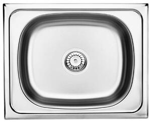 Deante Techno, chiuveta blat din inox cu 1 camera B/O 500x400x150 3.5" + sifon, model satinat, ZEU_010A