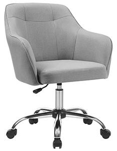 Scaun de birou, Songmics, Gri, 65x69x(83-93) cm