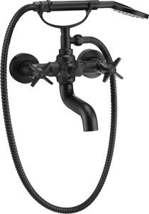 Deante Temisto, baterie de baie cu set de dus, negru mat, BQT_N11D