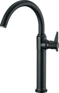 Deante Temisto, baterie pentru chiuveta inalta h-373, negru mat, DEA-BQT_N20K