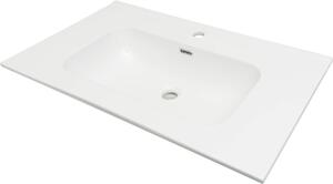 Deante Tubo, chiuveta incorporabila ceramica 803x460x175 cm, alb lucios, DEA-CTU_6U8W