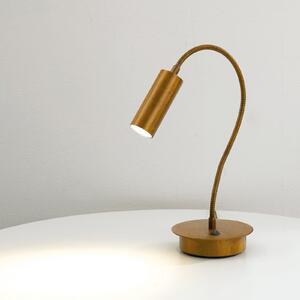 Cremasco Lampa de masă 7538, alamă brunată, reglabilă, GU4-MR11, Bronz / Alamă Veche, Camera de zi / sufragerie, Alamă, Modern