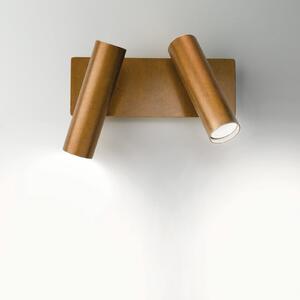 Cremasco Aplică de perete 7541, alamă brunată, 2 becuri, reglabilă, GU10, reglabil, Bronz / Alamă Veche, Camera de zi / sufragerie, Alamă, Modern