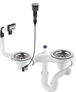 Deante Deante, set de gunoi de chiuvetă din granit, cu 1,5 și 2 camere, Space-Saver, oțel, DEA-ZXY_9983