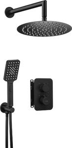 Deante Deante, set de duș termostatic ascuns + BOX, rotund, negru mat, BXYZNEBT