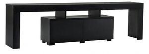Comoda TV ENCLAVE, negru, PAL, 180x32x50 cm