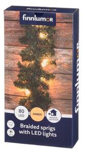 Ghirlandă festivă cu 80 de diode, 5 m, LED cald