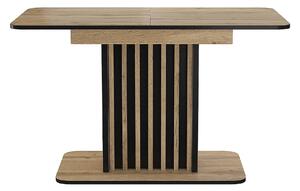 Masa extensibila KENT, stejar artisan/negru, PAL, 130/180x85x76 cm