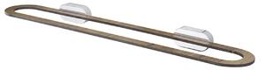 BISK Erga Bergen, suport pentru prosoape 600 mm, maro-crom, ERG-07956